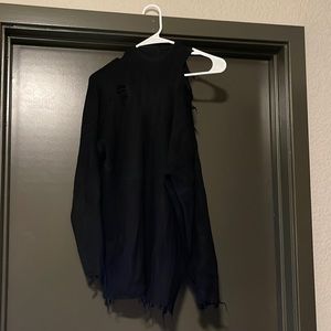 Forever 21 Distressed One Shoulder Sweater